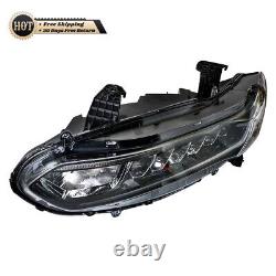 Silscvtt Left Headlight For 2018-2020 Honda Accord Halogen+LED DRL Chrome Clear