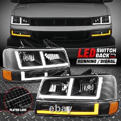 Switchback F-LED DRL For 03-24 Chevy Express GMC Savana 1500-3500 Headlights