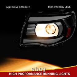 Switchback Sequential LED DRL Projector Headlights For 2005-2011 Toyota Tacoma