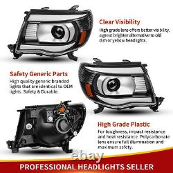 Switchback Sequential LED DRL Projector Headlights For 2005-2011 Toyota Tacoma