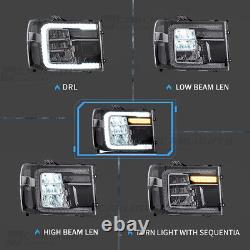 VLAND Full LED Headlights For 2007-2013 GMC Sierra 1500 2500HD 3500HD with Dynamic