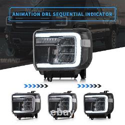 VLAND Full LED Headlights For 2014-2018 GMC Sierra 1500 2500HD 3500HD 2015-2019