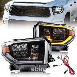 VLAND Full LED Headlights For Toyota Tundra 2014-2021 withSequential Turn Signlas