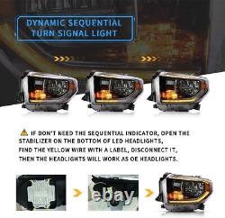 VLAND Full LED Headlights For Toyota Tundra 2014-2021 withSequential Turn Signlas