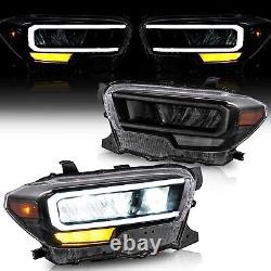 VLAND Full LED Reflector Headlights WithDRL For 2016-21 Toyota Tacoma Front Lamps