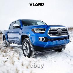 VLAND Full LED Reflector Headlights WithDRL For 2016-21 Toyota Tacoma Front Lamps