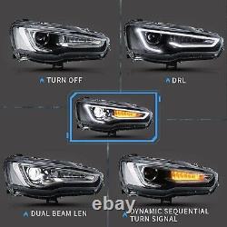 VLAND LED Headlights Audi Style For 2008-2017 Mitsubishi Lancer /Evo X Pair