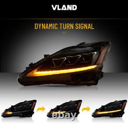 VLAND LED Headlights DRL Projector Headlamps For 2006-2013 Lexus IS 250 350 ISF