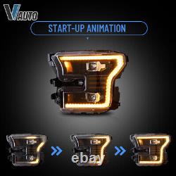 VLAND LED Headlights Fit For Ford F150 2015-2017 & Ford Raptor 2016-2021 Set