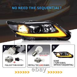 VLAND LED Headlights Fit Toyota Camry XLE LE SE Sedan 2010 2011 Sequentials