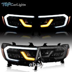 VLAND LED Headlights For 2007-2013 Toyota Tundra &2008-2020 Sequoia WithSequential