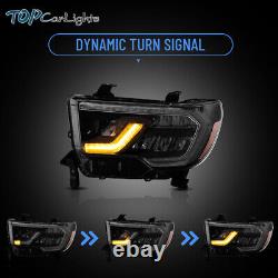 VLAND LED Headlights For 2007-2013 Toyota Tundra &2008-2020 Sequoia WithSequential