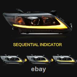 VLAND LED Headlights For 2010-2011 Toyota Camry Sequential Turn Signal Assembly