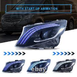 VLAND LED Headlights For 2014-2017 Mercedes Benz S-Class W222 Start-up Animation