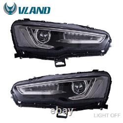 VLAND LED Headlights for Mitsubishi Lancer / evo 2008-2017 Projector Head lights