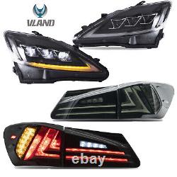 VLAND LED Headlights + smoked Tail Lights For Lexus IS250 350 ISF 2006-2013 2012