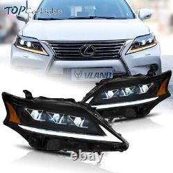 VLAND LED Projector Headlights For 2013-2015 Lexus RX with Start-up Animation