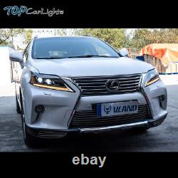 VLAND LED Projector Headlights For 2013-2015 Lexus RX with Start-up Animation