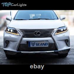 VLAND LED Projector Headlights For 2013-2015 Lexus RX with Start-up Animation