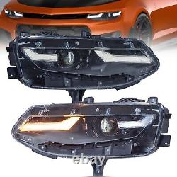 VLAND LED Projector Headlights For 2019-2024 Chevrolet Chevy Camaro Front Lamps