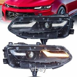 VLAND LED Projector Headlights For 2019-2024 Chevrolet Chevy Camaro Front Lamps