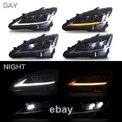 VLAND Pair LED DRL Projector Headlights For 2006-2013 Lexus IS 250 IS 350 IS F