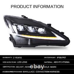 VLAND Pair LED DRL Projector Headlights For 2006-2013 Lexus IS 250 IS 350 IS F