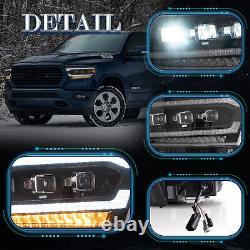 VLAND Pair LED Projector Headlights For Dodge Ram 1500 2019-2022 Plug and Play