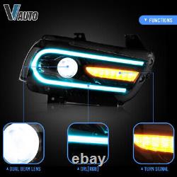 VLAND RGB LED Headlights For Dodge Charger 2011-2014 RGB DRL Head Lamps A Pair