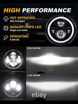 2007-2018 Pour Jeep Wrangler JK JKU Combo Phare Led Halo Feu Arrière Brouillard Clignotant