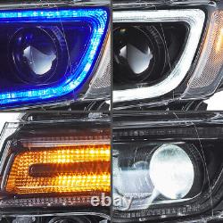 2 Phares LED VLAND pour Jeep Grand Cherokee 2014-2022 avec animation DRL bleue