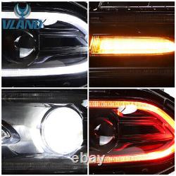 2 Phares de projecteur LED RGB Changement de couleur Lampes Pour Dodge Charger 2015-2023