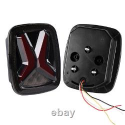 4PCS COMBO pour Jeep Wrangler YJ 1987 à 1995 Feux arrière X et Phares à LED 5X7