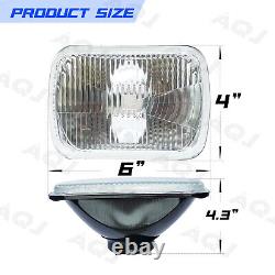 4pcs 4X6 Phares LED lumineux Hi/Lo adaptés à Chevy C10 C20 C30 K10 K20 1980-1986