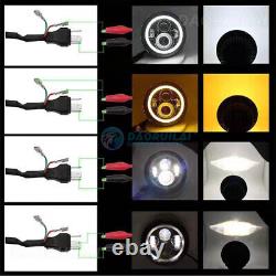 7 Combo Phares à LED avec Anneau Halo pour Jeep Wrangler JL JLU Gladiator 2018-2023