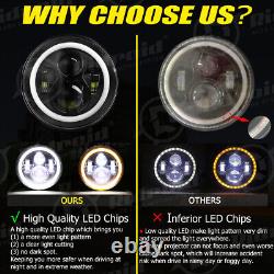 7 phares à LED Halo brouillard tour fender lampe feux arrière pour Jeep Wrangler JK JKU