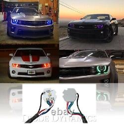 Ensemble de feux de jour LED RGBW à changement de couleur multi pour phares d'accentuation Chevy Camaro RS 2010-2013