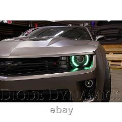 Ensemble de feux de jour LED RGBW à changement de couleur multi pour phares d'accentuation Chevy Camaro RS 2010-2013