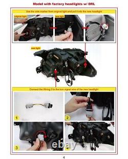 Ensemble de phares LED DRL pour Toyota Tacoma SR/SR5 2016-2023 avec signal de projecteur (paire)