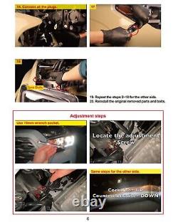 Ensemble de phares LED DRL pour Toyota Tacoma SR/SR5 2016-2023 avec signal de projecteur (paire)