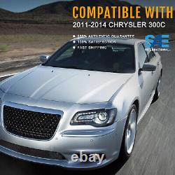 Ensemble de phares avant pour Chrysler 300 de 2015 à 2017, côté gauche et droit, boîtier noir, 2 pièces