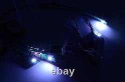 Ensemble pour Audi A4 2013-2016 - Carte multicolore LED DRL RGB pour phares avec application et télécommande BT