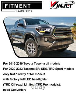 Feux arrière à LED + phares à LED pour Toyota Tacoma 2016-2023, paire gauche + droite