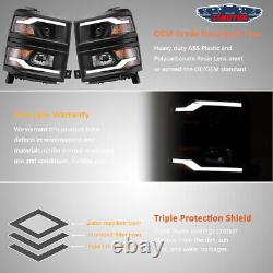 Feux de jour à LED pour Chevy Silverado 1500 2014-2015 Projecteur de phares 14-15 Lampe avant