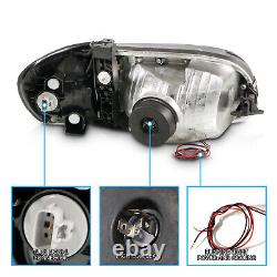 Feux de tête noirs LED C pour Toyota Tundra Regular/Access Cab 2000-2004