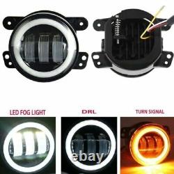 Kits de phares antibrouillard à LED Halo pour Jeep Wrangler JL pour Gladiator 2018-2023