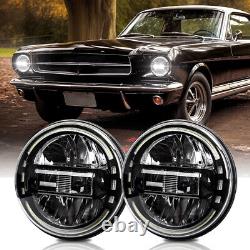 Les phares LED Halo Angel Eyes DRL les plus lumineux pour Ford Mustang 1965-1978, paire