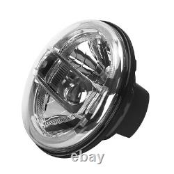 Nouveaux phares ronds à LED Chrome Pair 7 avec DRL Halo pour Ford Mustang 1965-1973