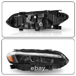 Phare droit passager complet en noir de style OE avec LED pour Honda Civic 22-23