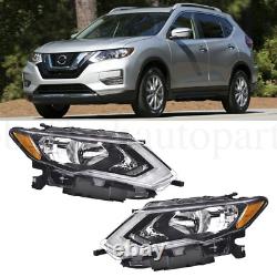 Phare halogène pour phare avant Nissan Rogue 2017-2019 avec feux de jour LED LH+RH